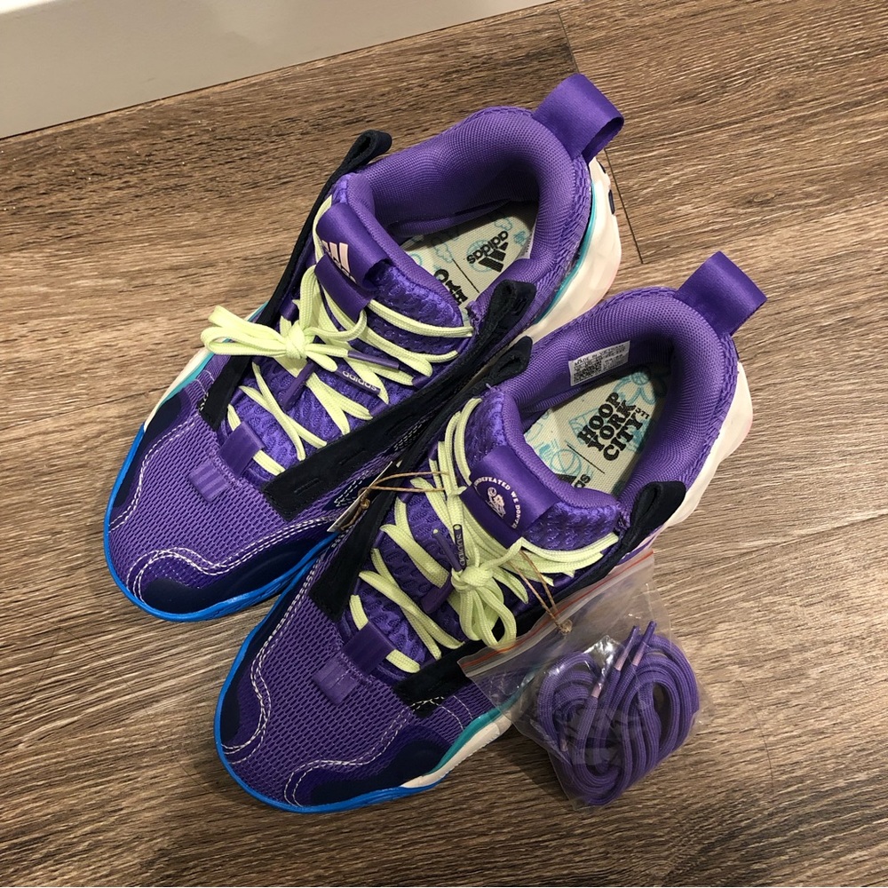 adidas Women's Purple and Blue Athletic Shoes - Picture 7 of 9
